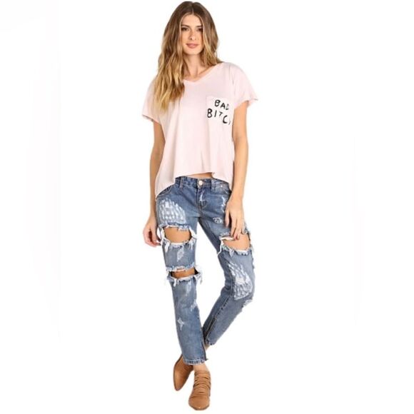 One Teaspoon Freebirds Ford Low Rise Relaxed Fit Distressed Jeans - Picture 5 of 12